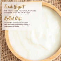 Nat Habit White Yogurt UnderArm Ubtan & Scrub For Softening, Odour Control & Remove Darkness With Yogurt & Oats, Zero Chemical (40gm X Pack f 2)