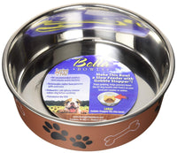 Loving Pets - Bella Bowls - Dog Food Water Bowl No Tip Stainless Steel Pet Bowl No Skid Spill Proof (Extra Large, Copper) Extra Large