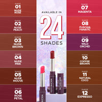 Hilary Rhoda Pro Matte Non-Transfer Lipstick | Waterproof & Smudge-Proof | 12-Hour Long Stay | 24 Shades Available | Highly Pigmented Matte Finish Lipstick | 2g - (Magent | Shade 07)