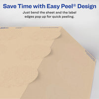 Avery Kraft Brown Round Labels with Sure Feed Technology, 2.5