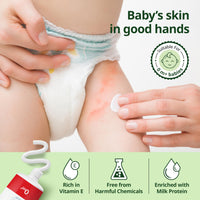 LuvLap Baby Diaper Rash Cream, 75g, Nappy cream for newborns & babies, Diaper Rash Prevention & treatment, Natural Cream with goodness of Aloe Vera, Vitamin E & Milk Protein, Dermatologically tested