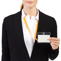 Basics Clear Name ID Badge Holder - Horizontal (Pack of 50) 50.0