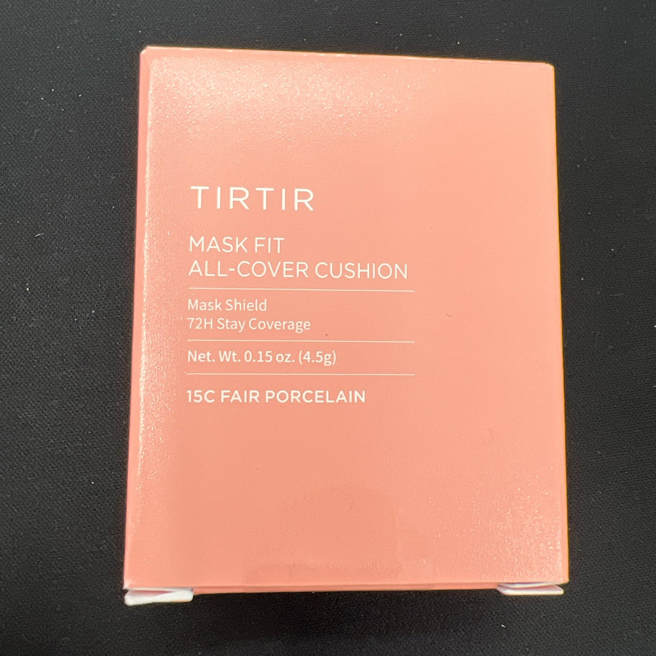 TIRTIR Mask All-Cover Cushion Foundation | Full coverage, Skin fit, Satin Glow Finish | Korean Cushion Foundation #15C FAIR PORCELAIN | 4.5g