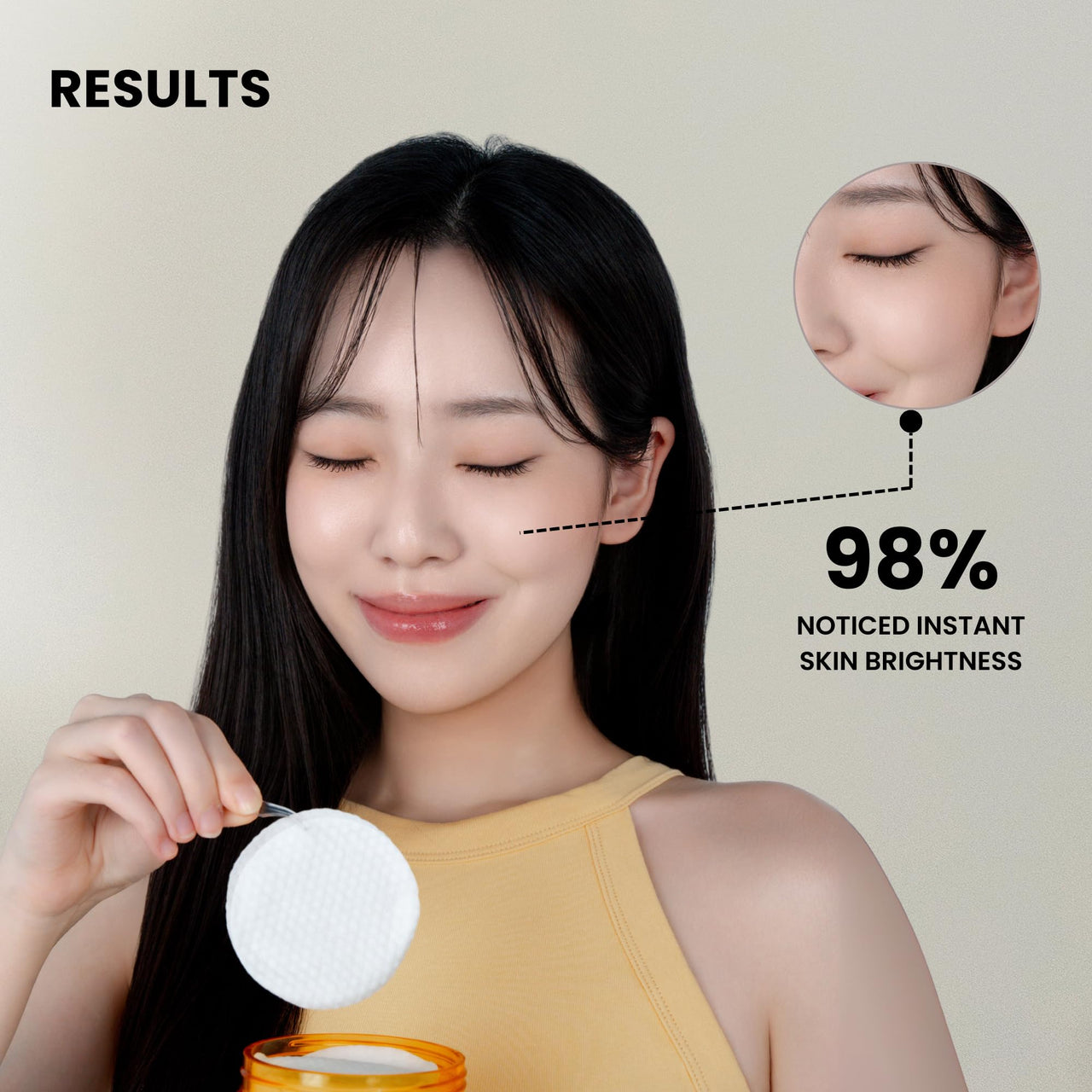 Mirabelle Korea Vitamin Toner Pads | Hydrating & Brightening | Korean Skincare for Glowing Skin | Niacinamide & Vitamin to Reduces Dark Spots | Removes Makeup Residue | 70 Pads