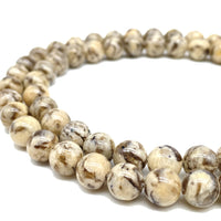 ABCGEMS Madagascan Zebradorite Feldspar Beads (AKA Graphic Feldspath) Healing Energy Crystal Stone Ideal for Bracelet Necklace Ring DIY Jewelry Making Craft Men Women Smooth Round Tiny 6mm Zebradorite Feldspar (From Madagascar)