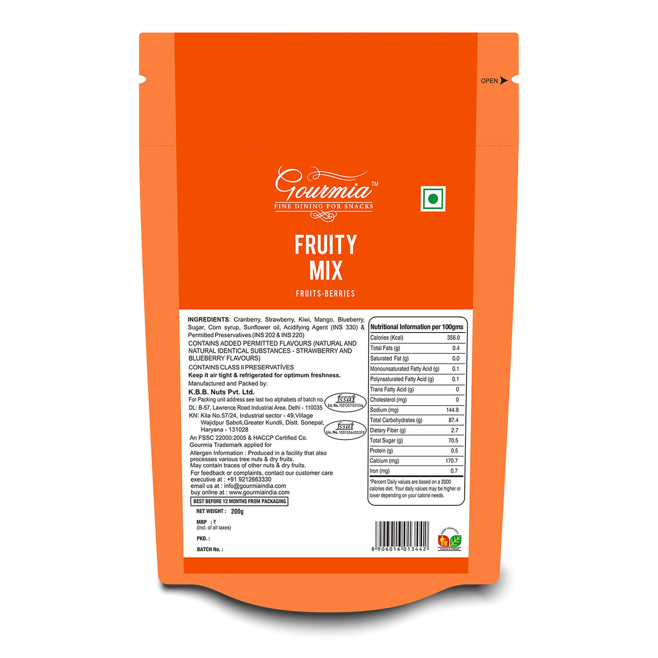 Gourmia Fruity Mix (Fruits & Berries) 200g