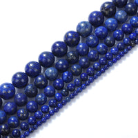 Natural Stone Beads 6mm Lapis Lazuli Gemstone Round Loose Beads Crystal Energy Stone Healing Power for Jewelry Making DIY,1 Strand 15