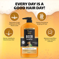TRYONES Beer Anti-Dandruff Shampoo | Removes Dandruff From Source | Helps With Itching, Irritation & Redness Accompanying Dandruff | For Women & Men | 1000Ml