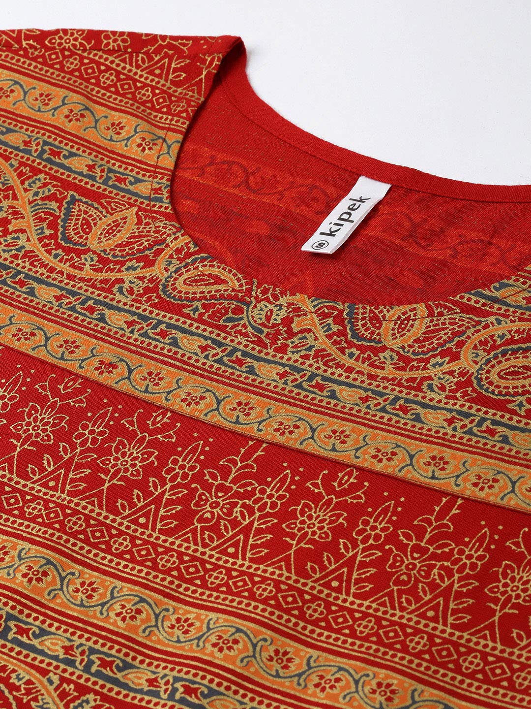 KIPEK Women's  Cotton Anarkali Kurta (KK068RD-3XL_Red_XXX-Large)