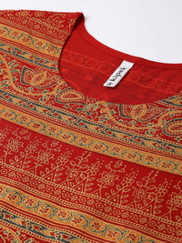 KIPEK Women's  Cotton Anarkali Kurta (KK068RD-3XL_Red_XXX-Large)