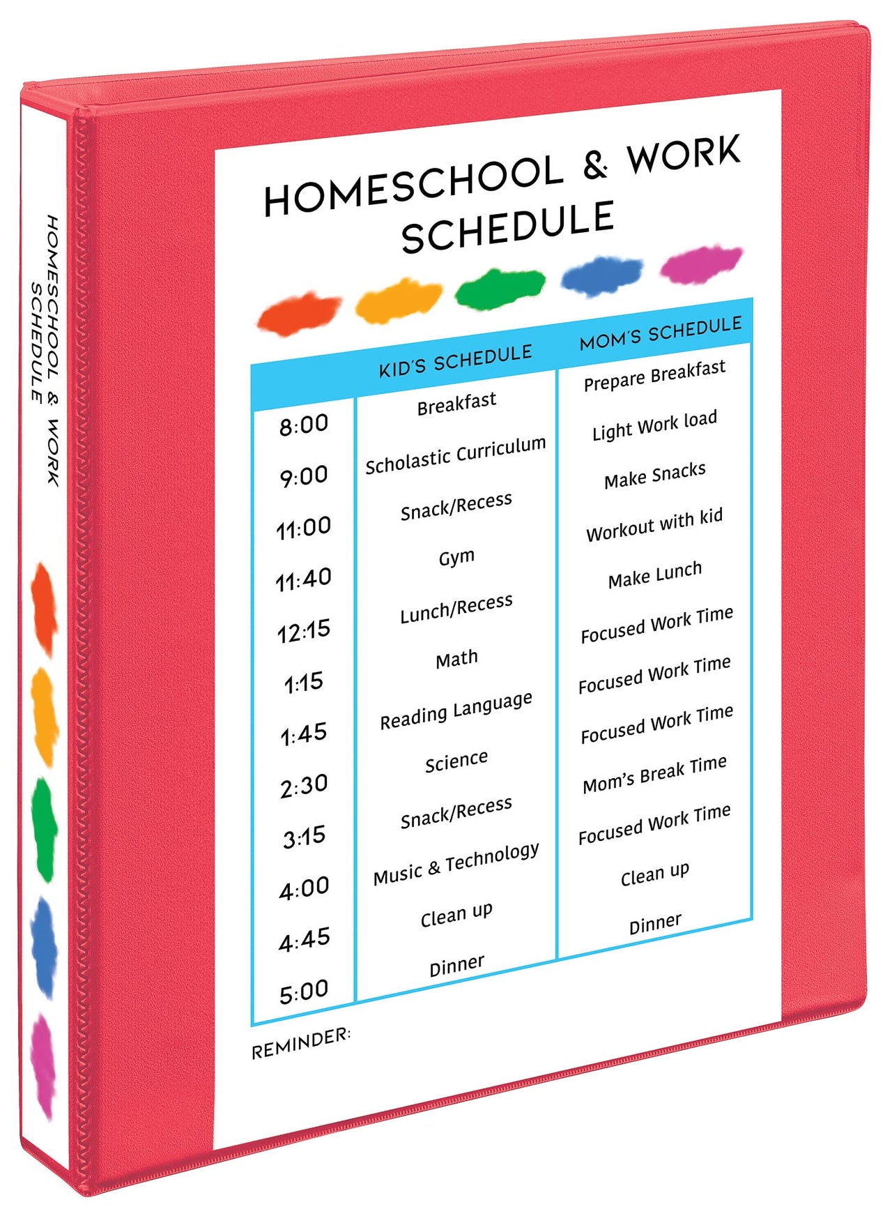 Avery(R) Durable View 3 Ring Binder, 1 Inch Slant Rings, 1 Coral Binder (17293) 1" 1 pack
