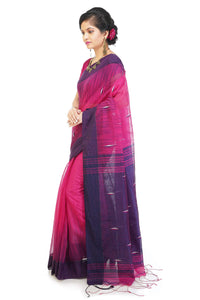 WoodenTant Women’s Ikkat Cotton Silk Saree