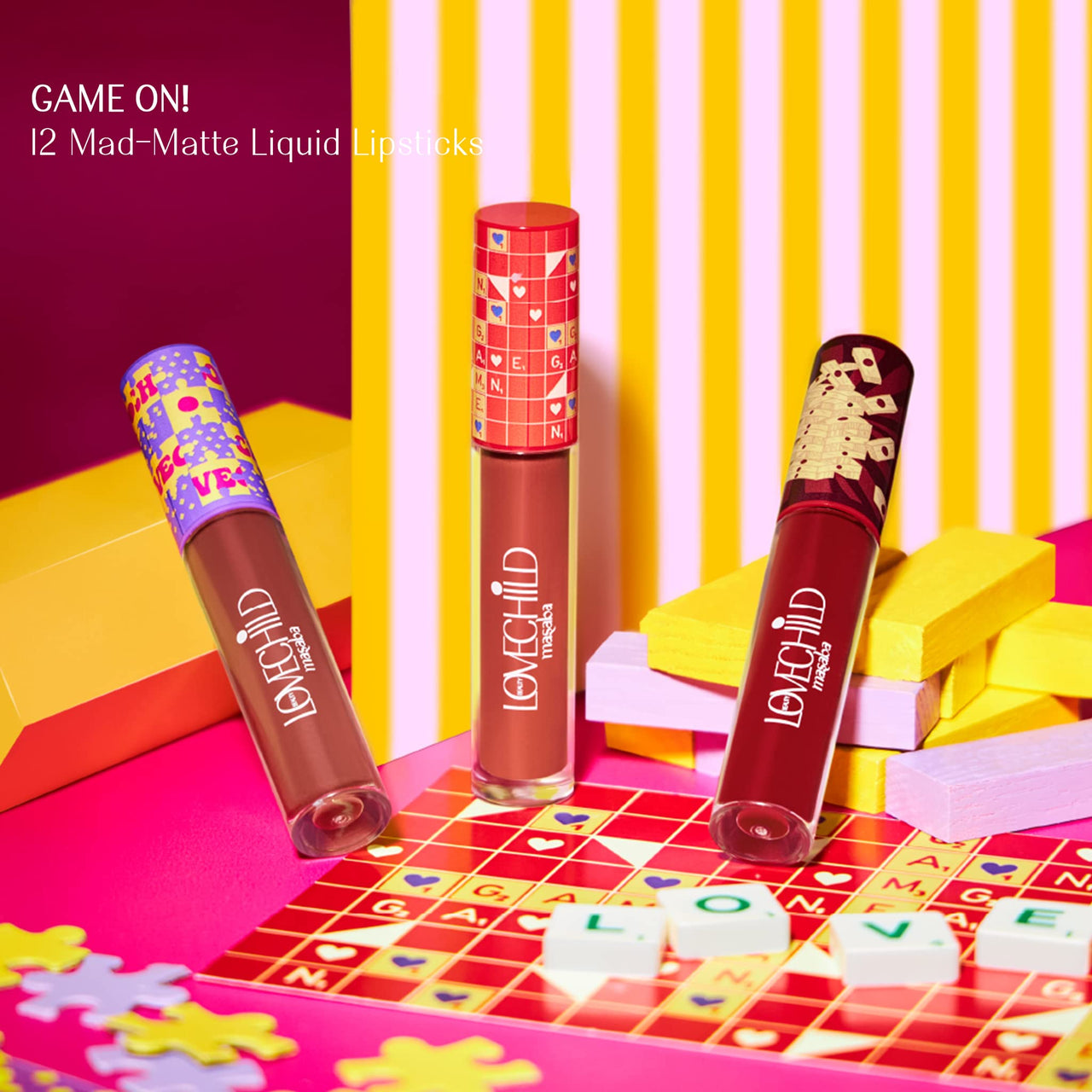 LoveChild Masaba Game On! - Double Star - Mad Matte Liquid Lipstick, Youthful Nude Velvet Smooth, Non-Sticky, Hydrating & Moisturising, Lipsticks For All Skin Tones, 5Ml
