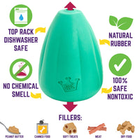 Chew King Premium Treat Dog Toy, XL, Extremely Durable Natural Rubber Toy, Pack of 2, All Breed Sizes X-Large - 2 pack