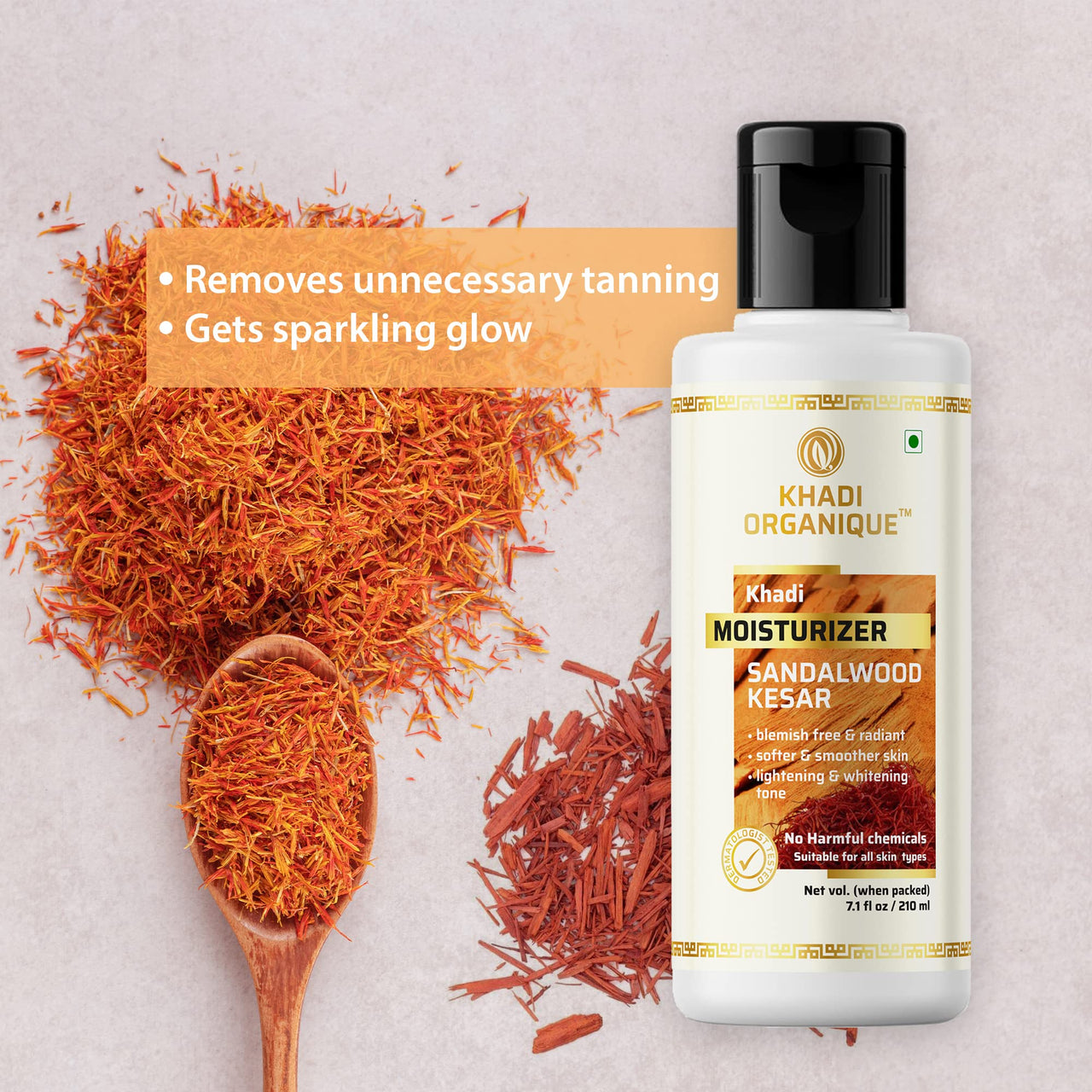 Khadi Organique Sandalwood Kesar Liquid Moisturizer (Pack of 2)