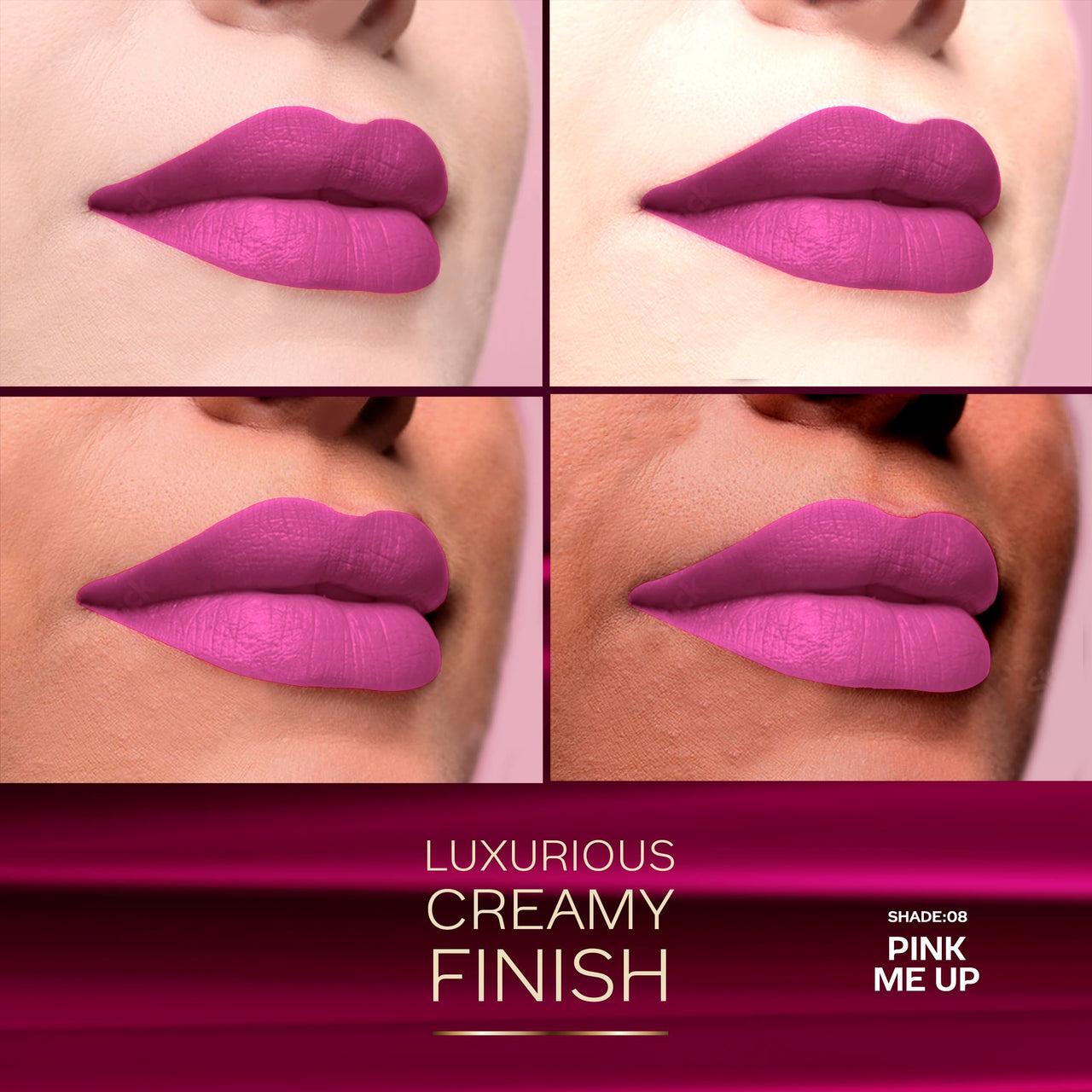 FACESCANADA Comfy Matte Lip Crayon - Pink Me Up 08, 2.8g | 8HR Long Stay | No Dryness | Luxurious Matte Texture | Intense Color in 1 Stroke | Hydrates & Nourishes With Chamomile & Shea Butter