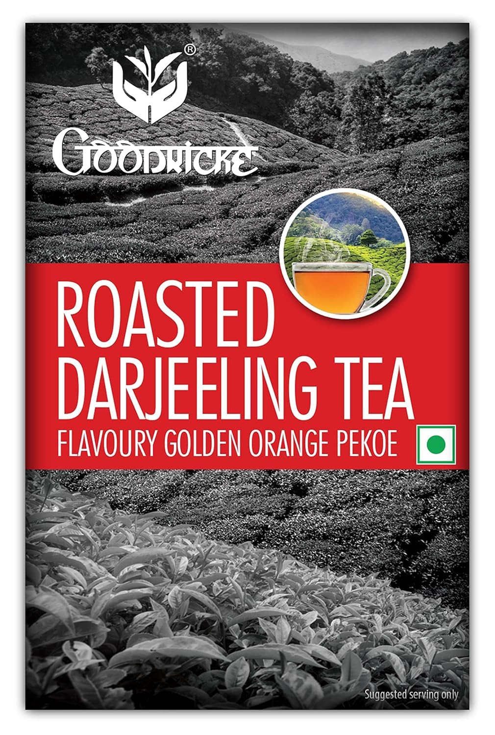 GOODRICKE Roasted Darjeeling Tea - 250gm (Pack of 1) | 100% Pure & Original Long Leaf Chai | Flavoury Golden Orange Pekoe | Premium Black Loose Leaves Tea with Rich Taste & Flavor