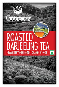 GOODRICKE Roasted Darjeeling Tea - 250gm (Pack of 1) | 100% Pure & Original Long Leaf Chai | Flavoury Golden Orange Pekoe | Premium Black Loose Leaves Tea with Rich Taste & Flavor