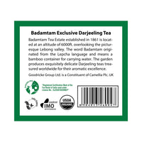GOODRICKE Badamtam Darjeeling Tea - 250 Gm|100% Pure And Organic Premium Whole Leaf|Single Estate|Black Tea|Sweet Lasting Aftertaste - Loose Leaves