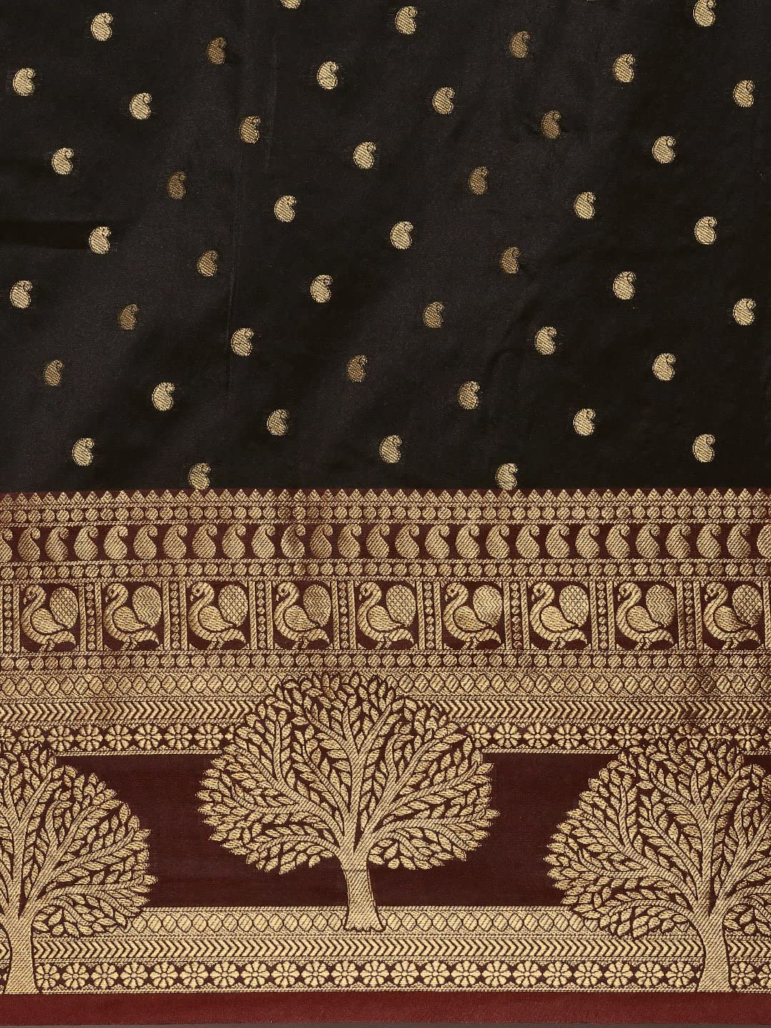 Pandadi Saree Women's  Banarasi Silk Saree With Unstitched Blouse Piece