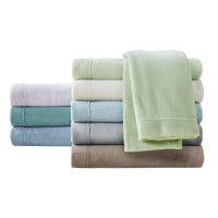 Sleep Philosophy True North Fleece Sheet Set Full, Solid Color, Warm & Plush Sheets Soft Fleece Bedding Full Size Sheets, Fitted Pocket Fits Up to 16