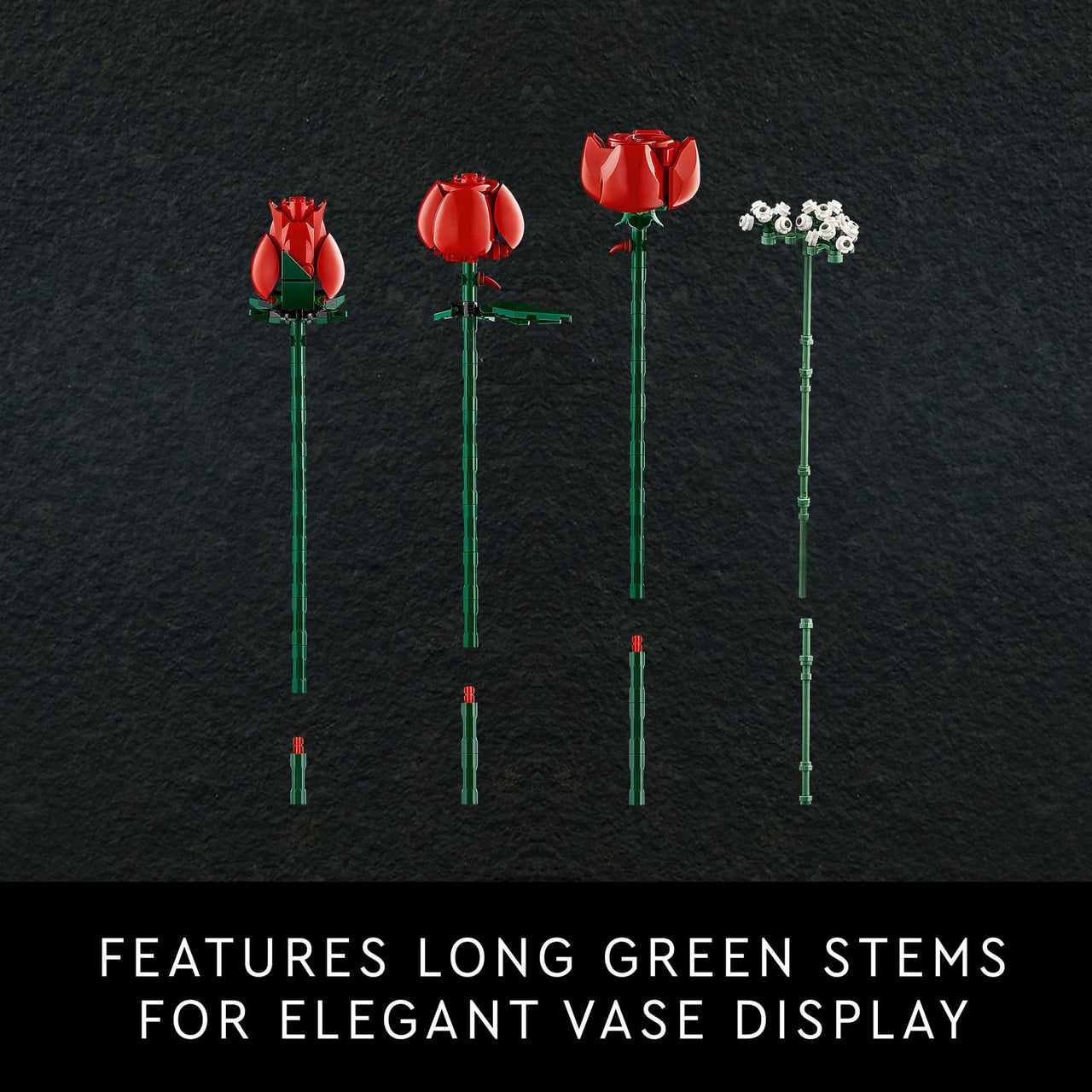 LEGO Icons Bouquet of Roses, Artificial Flowers for Home Dcor, Gift for Mother's  Day, Anniversary or Any Special Day, Unique Build and Display Model from The Botanical Collection, 10328