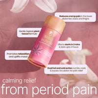 BOHECO Bloom Menstrual Pain Relief Roll-On, Ayurvedic Cramp Relief Oil with Vijaya Leaf Extract, Wintergreen and Mint, Travel-Friendly Roll-On for Period Pain, Fast-Acting, Stain-Free, 10 ml