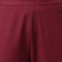 FIORRA Women's  Maroon Rayon A-line Kurta with Pant