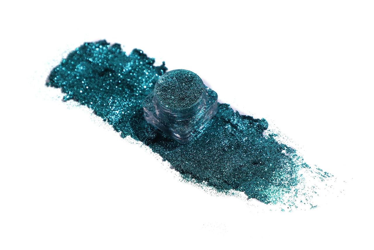 TS COSMETICS Pro Glitter Eyeshadow Palette – Aqua | Pressed Glitter, Shimmer & Matte Finishes | Highly Pigmented, Long-Lasting Eye Makeup