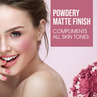 Beauty Berry Dream Matte Blush - 12 Flirty Nude, 7g | Lightweight, Silky-Smooth Texture, Ultra Matte Blusher Palette | Highly Pigmented & Blendable Shades, Blusher for Face Makeup