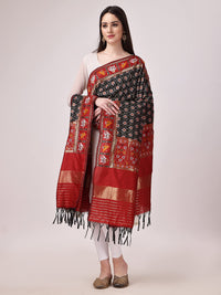 KAPAAHA Women's  Woven Silk Blend Patola Fulwadi Dupatta, Width 45 inch, Length 2.5 meter