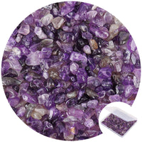 456 PCs Natural Chip Stone Beads, 5-8mm Irregular Multicolor Gemstones Loose Crystal Healing Amethyst Rocks with Hole for Jewelry Making DIY Crafts