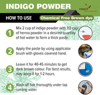 The Forest Herbs Natural Care from Nature Henna and Indigo Leaves Powder Combo (200gm Each) Total 400g | No Added Preservative and Additives | Non-GMO