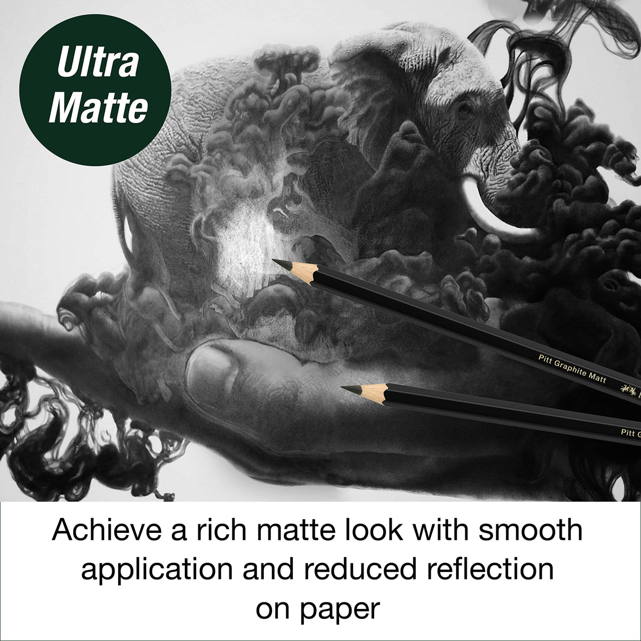 Faber-Castell 3 Count Pitt Graphite Matte Tin - HB, 2B, 4B - Matte Black Graphite Pencils 3 Count - HB, 2B, 4B