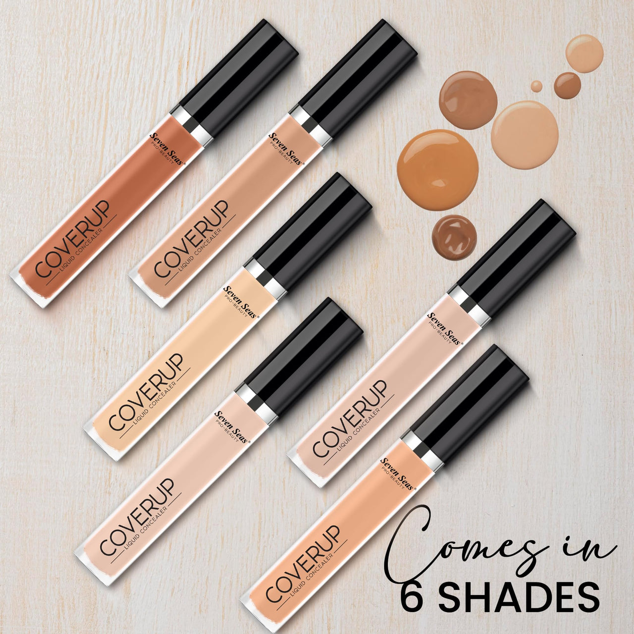 Seven Seas Cover Up Liquid Concealer | Oil Free and Light Weight Concealer with Matte Finish | Full Coverage Liquid Concealer for Face Makeup | Easily Blend-able | Nude-7ml