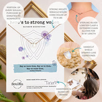 SoulKu Empowering Necklace, Empowering Jewelry With Healing Crystal, Inspirational Necklace For Strong Women, Mom & Sister, 16