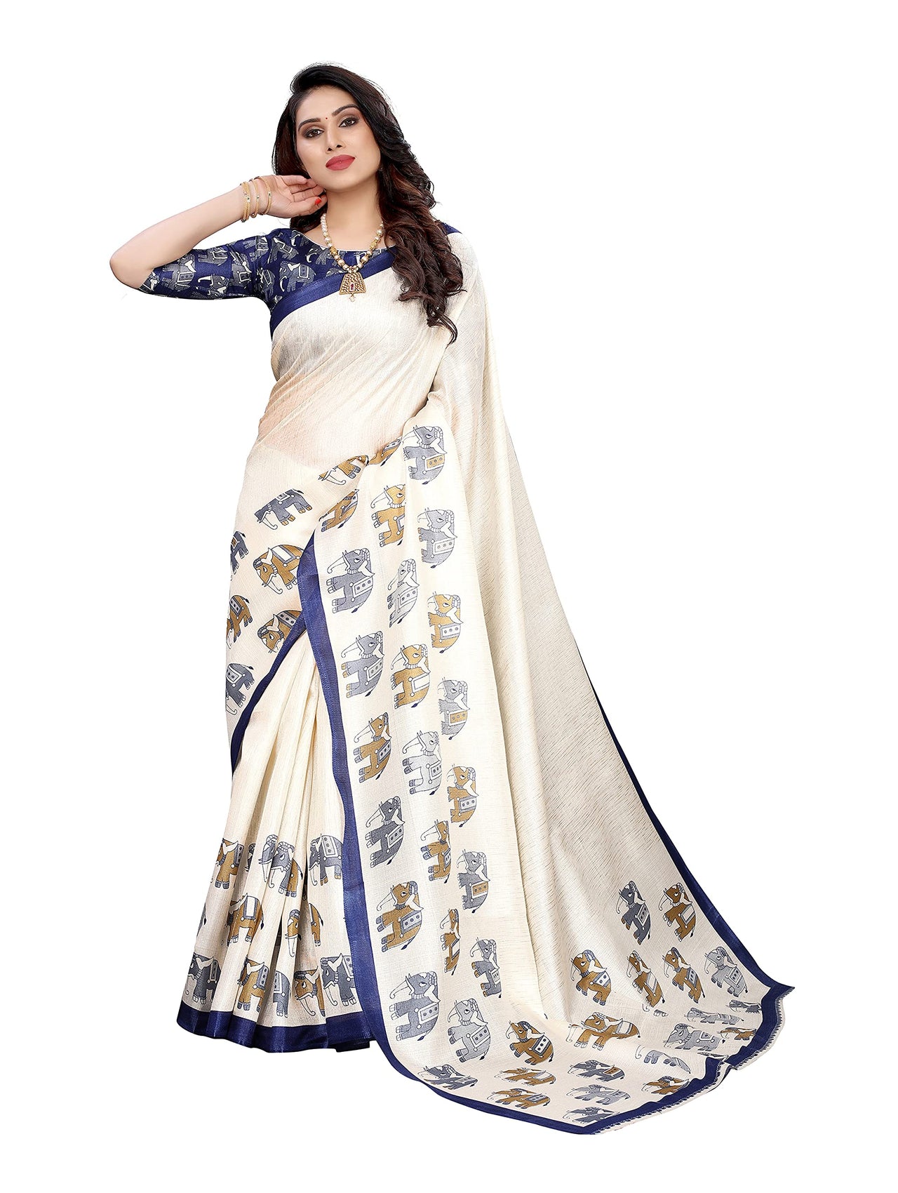 Pisara Women Khadi Silk Printed Saree