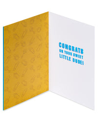 American Greetings Funny Baby Boy Card (Sweet Little Dude) Sweet Little Dude
