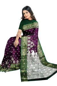 Shravanya Women's  Banarasi Silk Saree with Designer Embroidery and Stone Work with Jacquard Pallu, Border and Plain Unstitched Blouse Piece