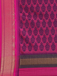 Pandadi Saree Women's  Cotton Silk Saree With Blouse Piece
