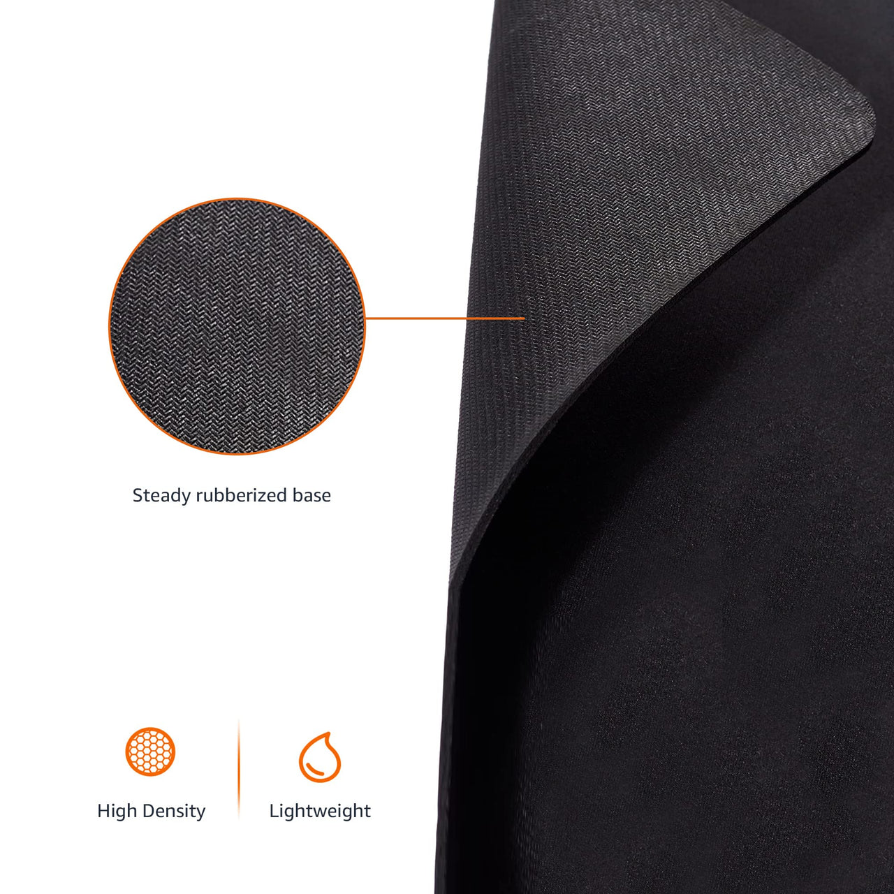 Basics Large Extended Computer Rectangular Mouse Pad, Black Single