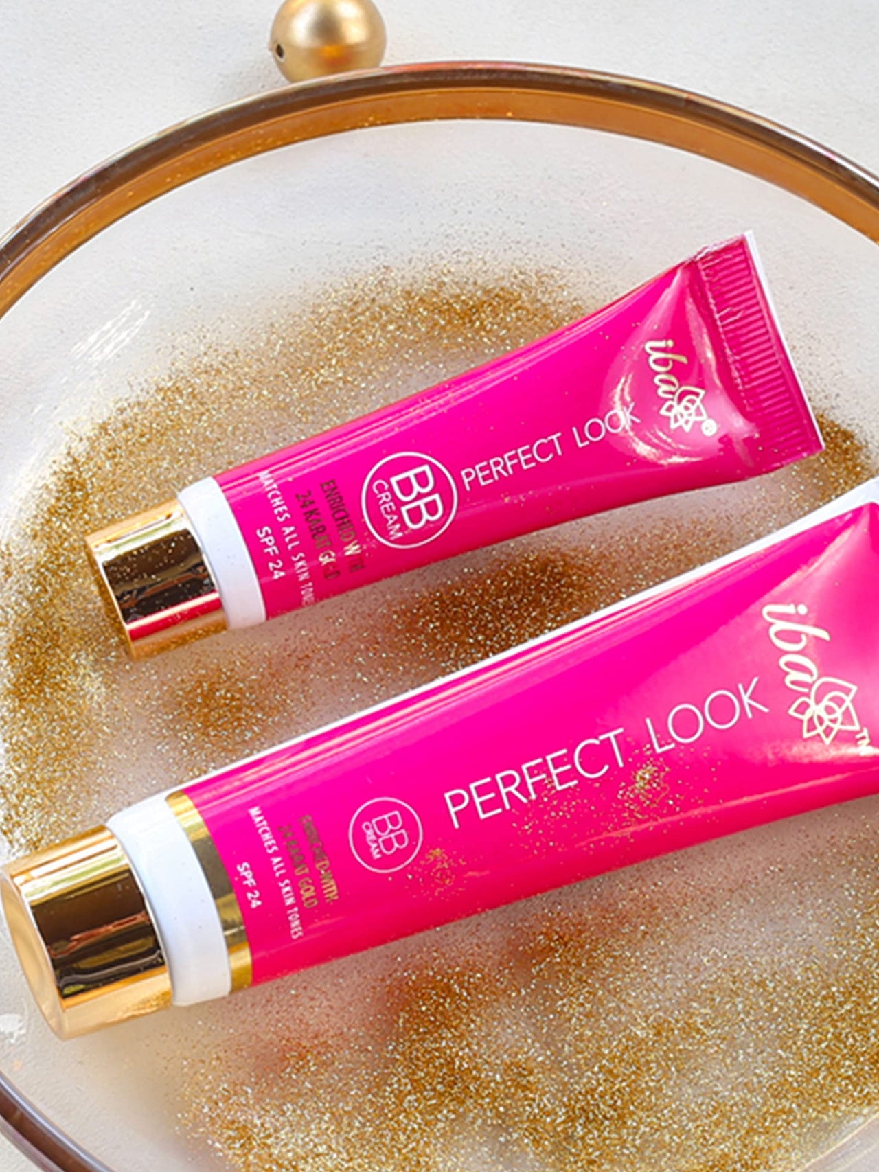 Iba Perfect Look BB Cream With 24 Karat Gold 30g Medium Shade l Even Coverage l Fades Dark Spots & Blemishes l Halal Certified & Vegan Makeup