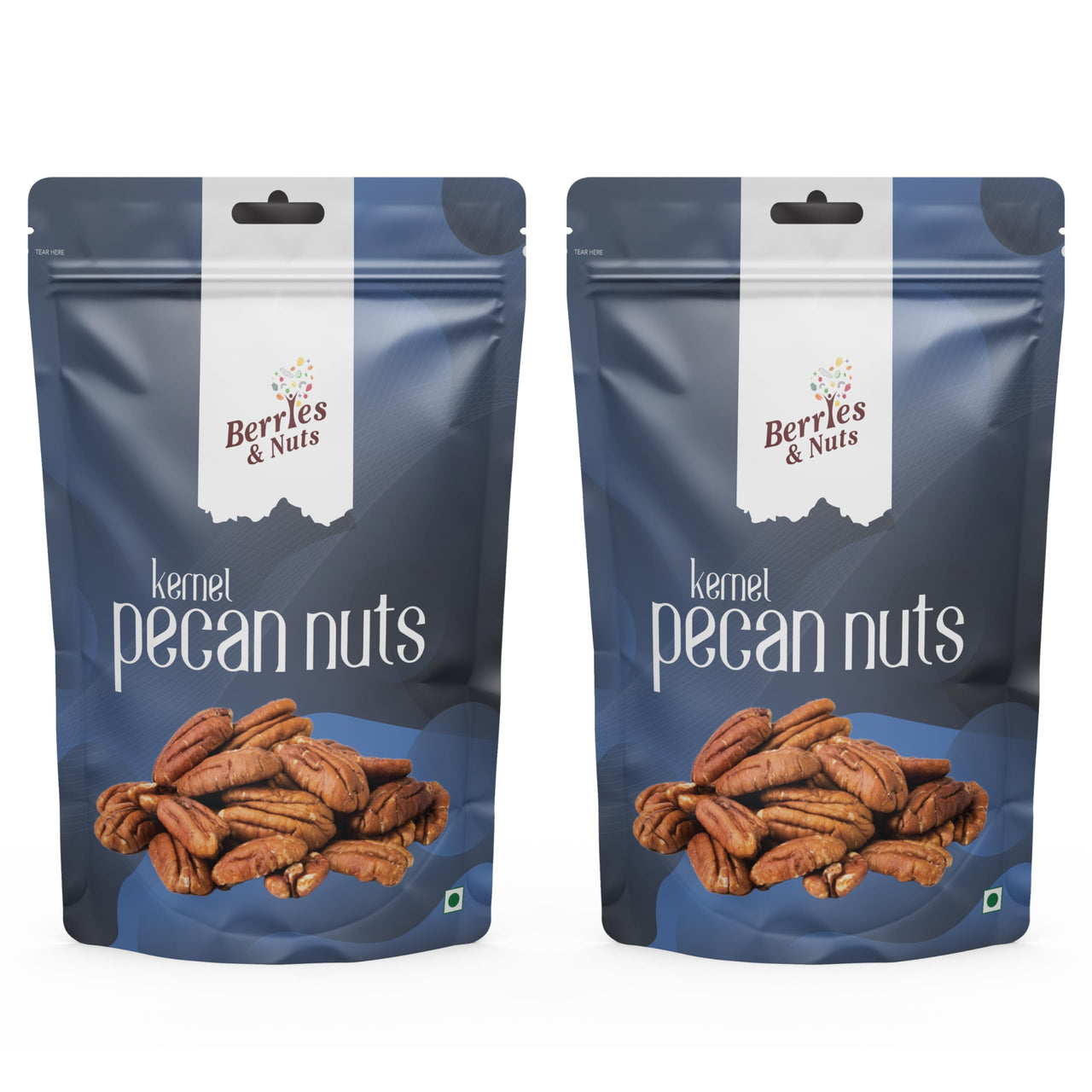 Berries And Nuts Premium American Pecan Nuts 400 Grams | Crunchy Nuts, Rich in Protein & Fibre, Pecans | 2 Pack of 200 Grams