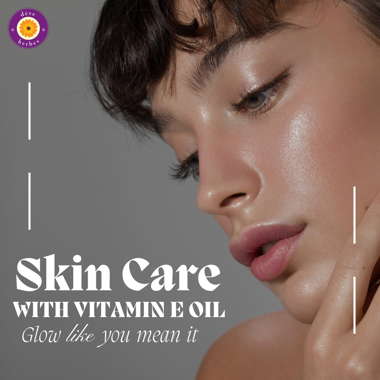 Deve Herbes Vitamin E Oil with Glass Dropper for Healthy Skin, Hair & Nails | Pure | Non-Sticky | Non-greasy | Lightweight | All Skin Types | Men and Women 50ml
