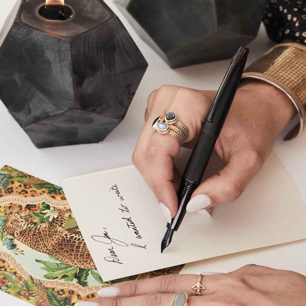 Cross ATX Refillable Gel Ink Rollerball Pen, Medium Rollerball, Includes Premium Gift Box - Dark Blue Sandblasted Dark Blue