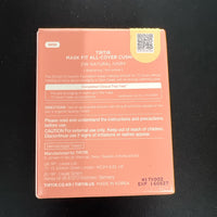 TIRTIR Mask All-Cover Cushion Foundation | Full coverage, Skin fit, Satin Glow Finish | Korean Cushion Foundation #21W NATURAL IVORY | 4.5g