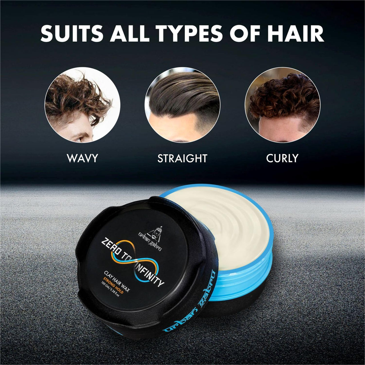 Urbangabru Combo Hair Styling Kit - Clay Hair Wax (100 gm) and Hair Serum Pre-Styler (100 ml) (Hair Wax + Hair Serum)