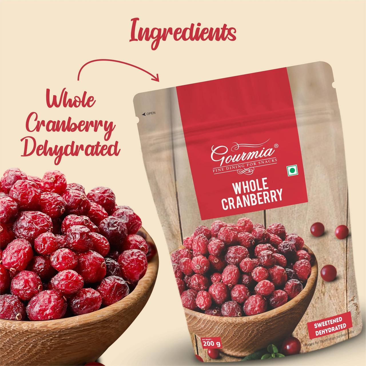 Gourmia Dried Cranberry 200g