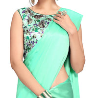Cloud walker Women Soft Satin Silk Saree With Digital Printed Unstiched Blouse Piece(5.5m Saree +0.8m Blouse Piece).
