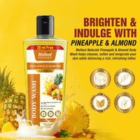 Multani Naturals Pineapple & Almond Body Wash | Refreshing Herbal Body Cleanser for Men & Women | Nourishing, Paraben & Sulphate Free | Suitable for All Skin Types (270ml)